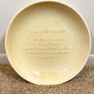 Vintage Crepe Batter Mid Century (1950s) Recipe Bowl Los Angeles Potteries Rare